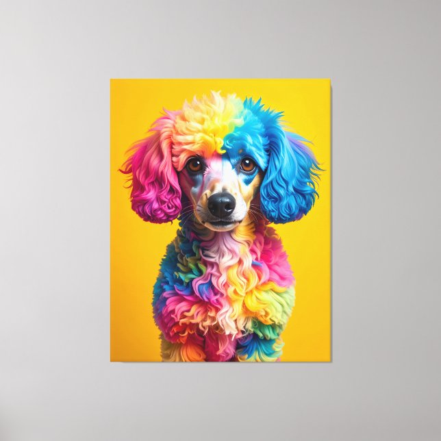 Colourful Dog Canvas Print (Front)