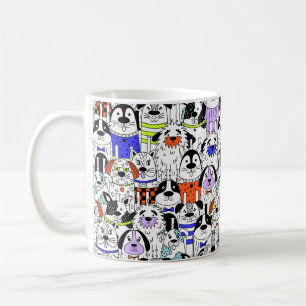 Colourful Dog Crowd Pattern Medium Gift Bag Coffee Mug