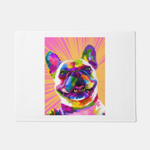 Colourful dog design  doormat