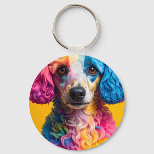 Colourful Dog Keychain