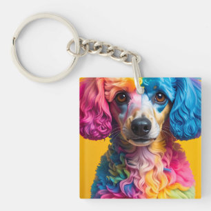 Colourful Dog Keychain