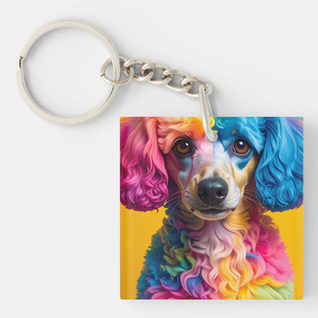 Colourful Dog Keychain (Front)