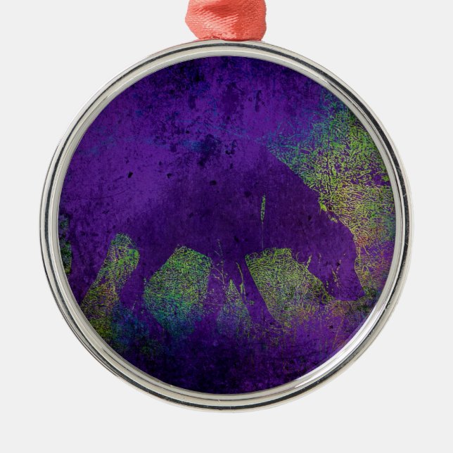 Colourful Dog Metal Ornament (Front)
