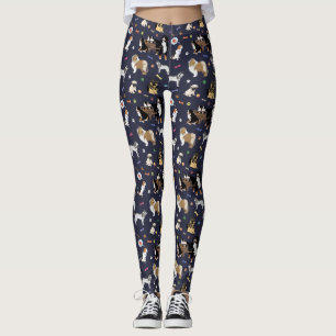 Colourful Dog Pattern Leggings