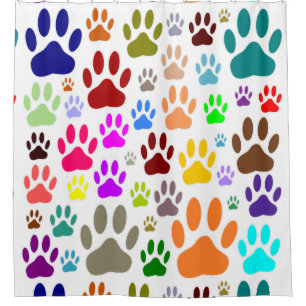 Colourful Dog Paw Pattern