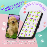 Colourful Dog Paw Print Design, Editable Paw Colou Samsung Galaxy S5 Wallet Case<br><div class="desc">Start your day Pawsitively. Carry your mobile phone with adorable dog paw print design. Suitable for daily use or as a gift for dog and pet lovers. Customizable Paw Colours: The paw prints are fully editable, allowing you to change up to 5 colours for each dog paw. Express your personality...</div>