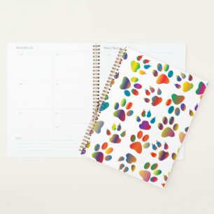 Colourful Doggie Paws Planner