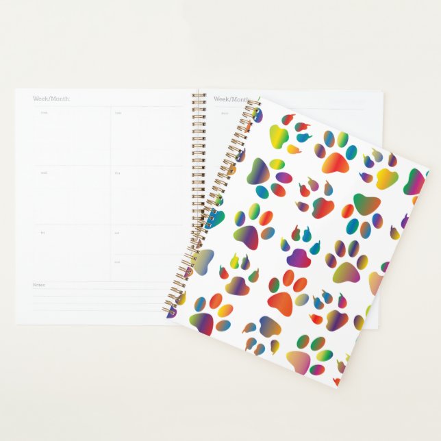 Colourful Doggie Paws Planner (Display)