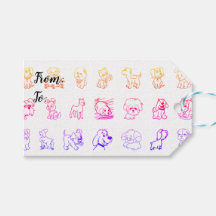 Colourful Dogs and Puppies Pattern