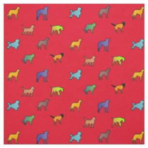 Colourful Dogs Fabric
