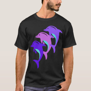 colourful Dolphin-Awesome T-Shirt
