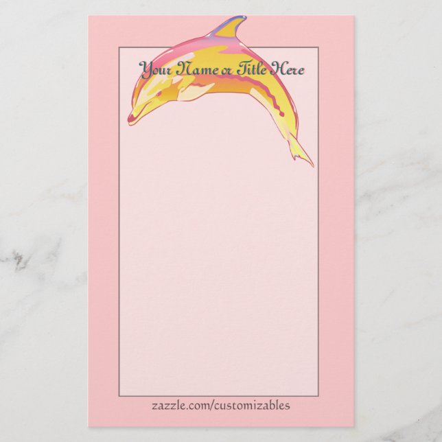 Colourful Dolphin Stationery (Front)