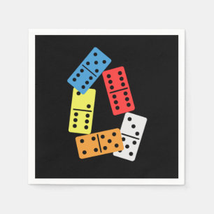Colourful Domino Dominoes Tiles Puzzler Game Gift Napkin