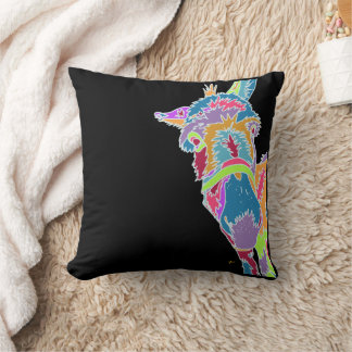 Colourful Donkey Throw Pillow