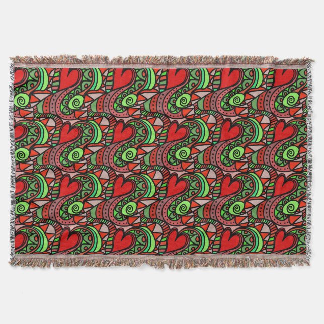 Colourful Doodle Art Blankets (Front)