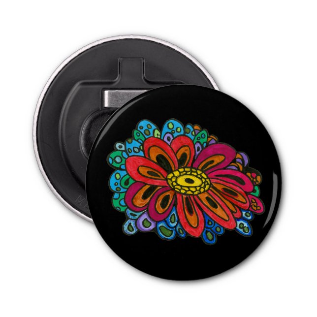 Colourful doodle bottle opener (Front)