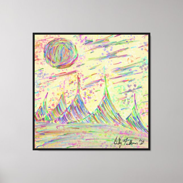 Colourful Doodle Canvas Print (Front)
