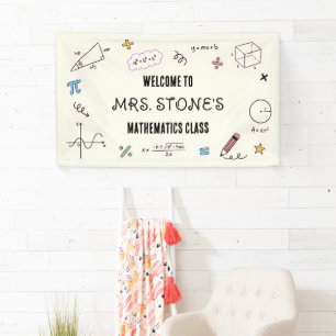 Colourful Doodle Mathematics Classroom Banner