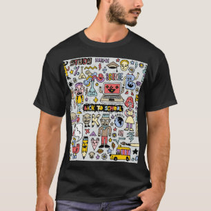 Colourful Doodle School Vintage Set T-Shirt