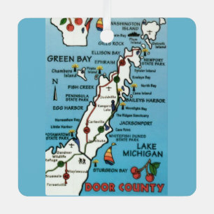 Colourful Door County Wisconsin Metal Ornament