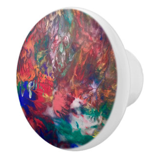 Colourful Door Knob Rainbow Boho Accent Handle