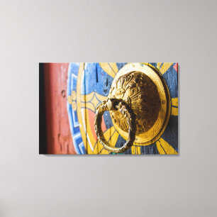 Colourful Door Knocker Canvas Print