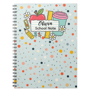 Colourful Dot Back to School Supplies  Notebook