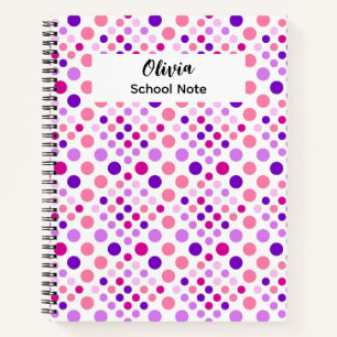 Colourful Dot Back to School Supplies  Notebook