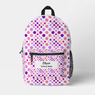 Colourful Dot Back to School Supplies  Printed Backpack