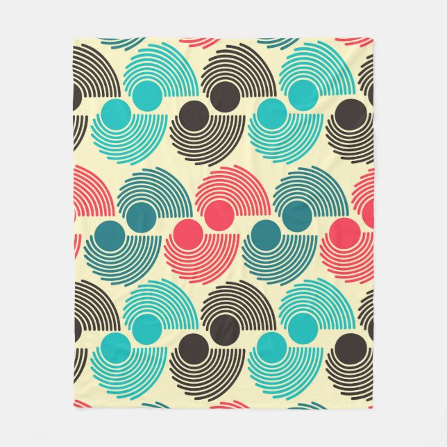 Colourful dots: abstract seamless pattern. fleece blanket (Front)
