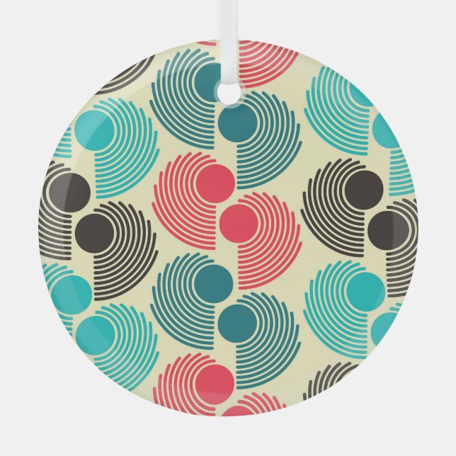 Colourful dots: abstract seamless pattern. glass ornament (Front)