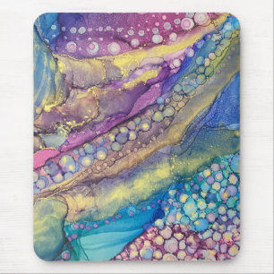 Colourful Dots Alcohol Ink Liquid Abstract Art 2 Mouse Pad