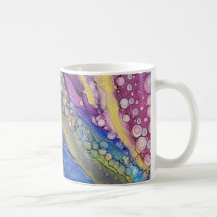Colourful Dots Alcohol Ink Liquid Abstract Art V3 Coffee Mug