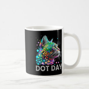 Colourful Dots Cat Lover Happy Dot Day Shirts Men  Coffee Mug