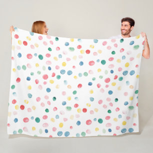 Colourful Dots Confetti Fleece Blanket