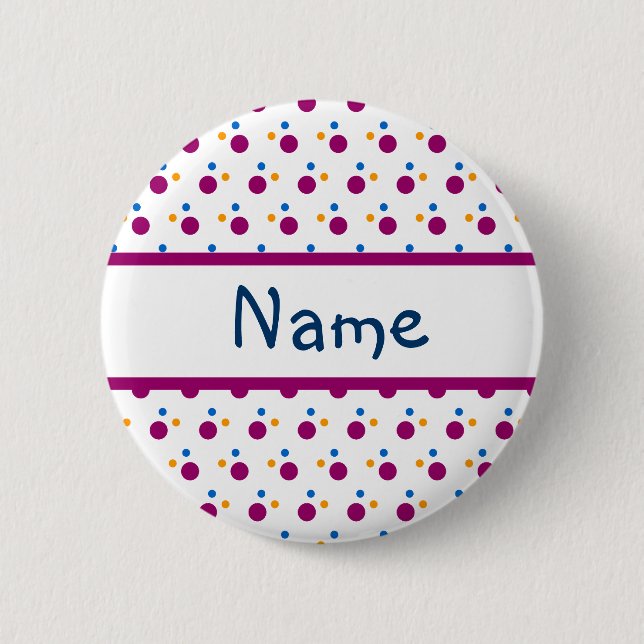 Colourful Dots Design 2 Inch Round Button (Front)