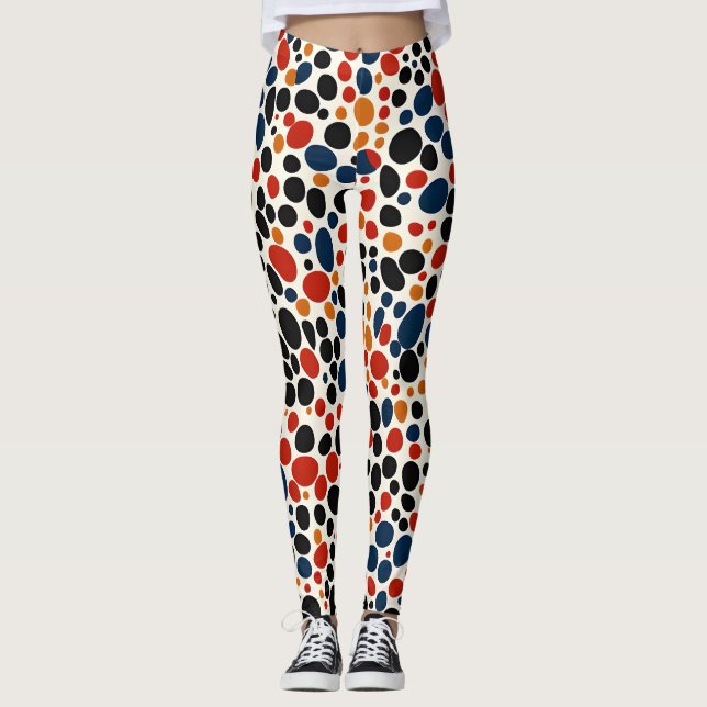 Colourful dots design  leggings (Front)