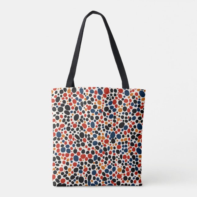 Colourful dots design  tote bag (Back)