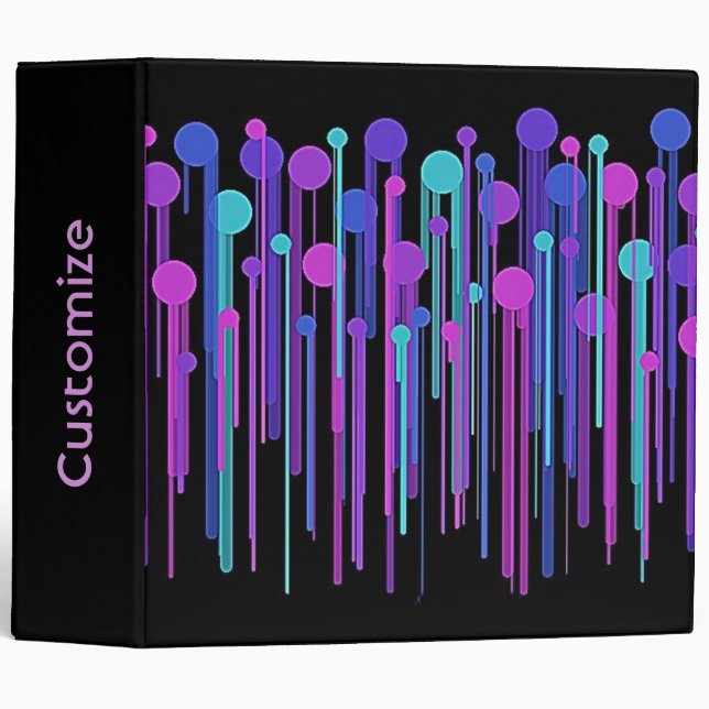 Colourful Dots & Drips Binder (Front/Spine)