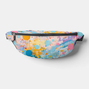Colourful Dots Drips Splatters Fanny Pack