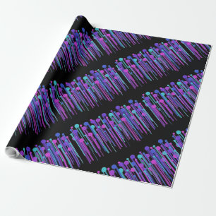 Colourful Dots & Drips Tiled Wrapping Paper