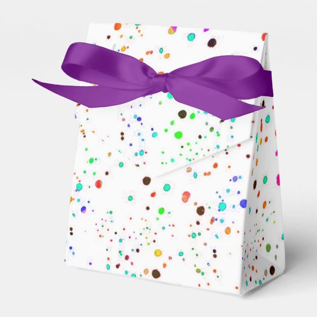 Colourful dots  favor box (Front Side)