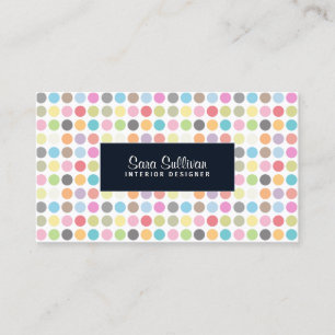 Colourful Dots Interior Designer Business Card