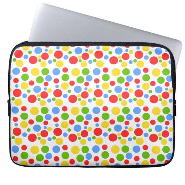 Colourful Dots Laptop Sleeve (Front)
