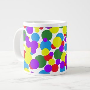 Colourful dots large coffee mug