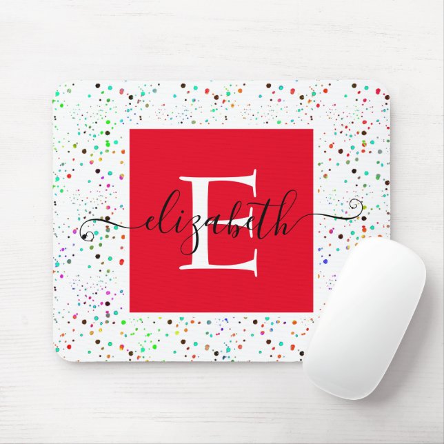 Colourful dots  mouse pad (With Mouse)