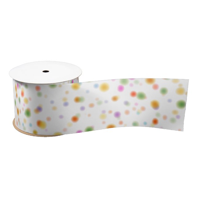 Colourful Dots Party Satin Ribbon (Spool)