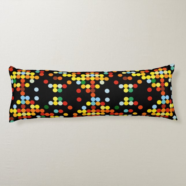 Colourful dots pattern body pillow (Back)