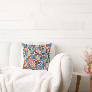 Colourful Dots Pattern Throw Pillow