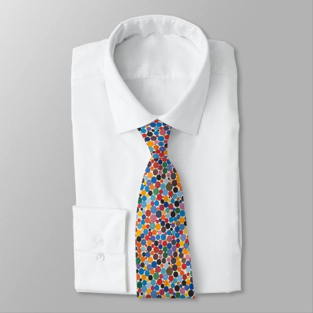 Colourful Dots Pattern Tie (Tied)